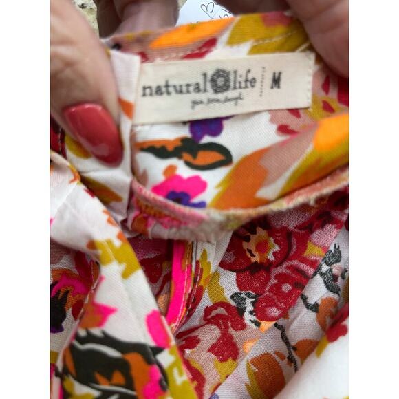 Natural life Halle Mini Halter hot pink orange floral dress medium NWT sundress - Picture 10 of 12